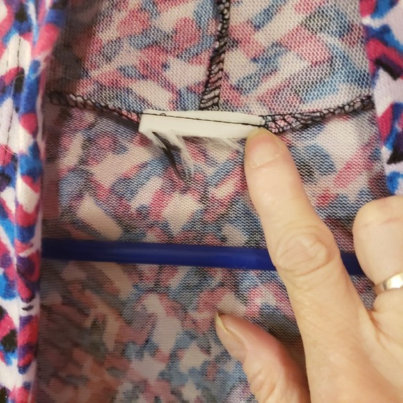 The Tog Shop (no tags) Long Blue Pink Open Cardigan Size Medium - Picture 2 of 7